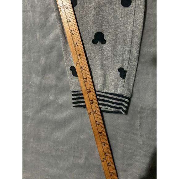 Disney Mickey Mouse Lounge Set Gray Black Pajamas 2 Piece Joggers Large - Picture 12 of 12
